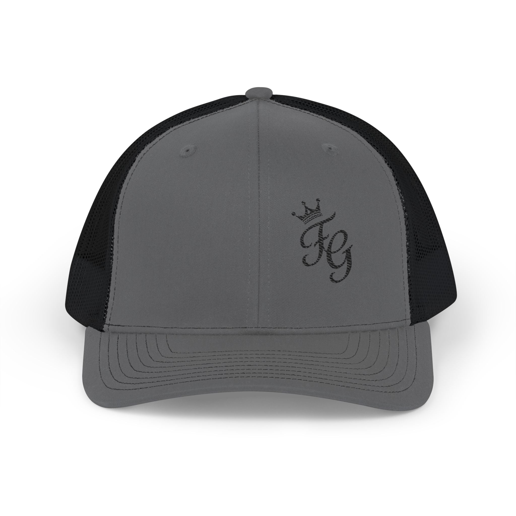 Embroidered Crown 'KG' Snapback Trucker Cap