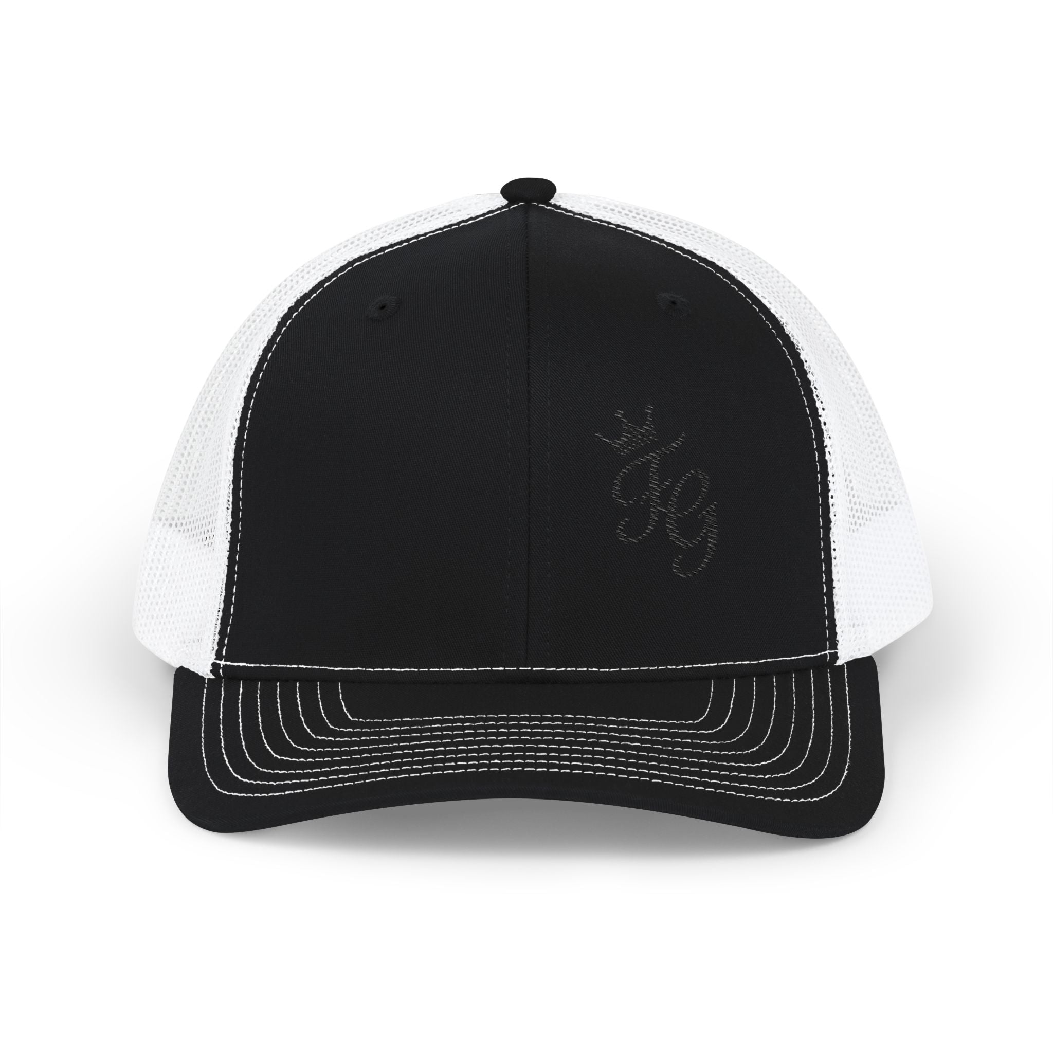 Embroidered Crown 'KG' Snapback Trucker Cap