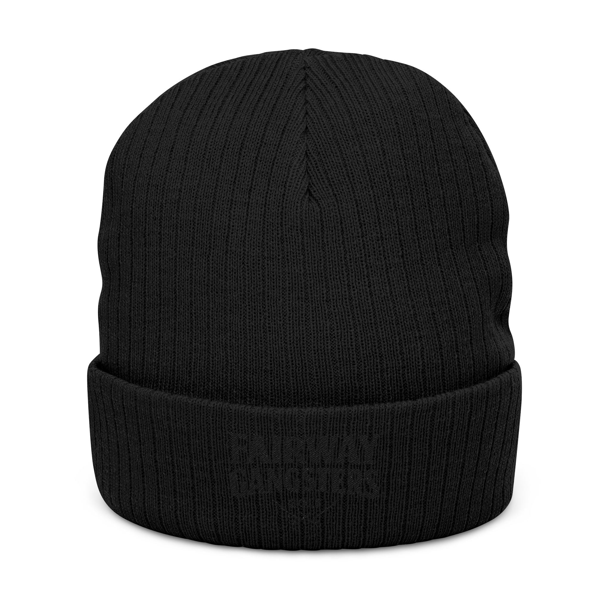 Fairway Gangsters Ribbed Knit Beanie — Embroidered Golf Cuff Hat