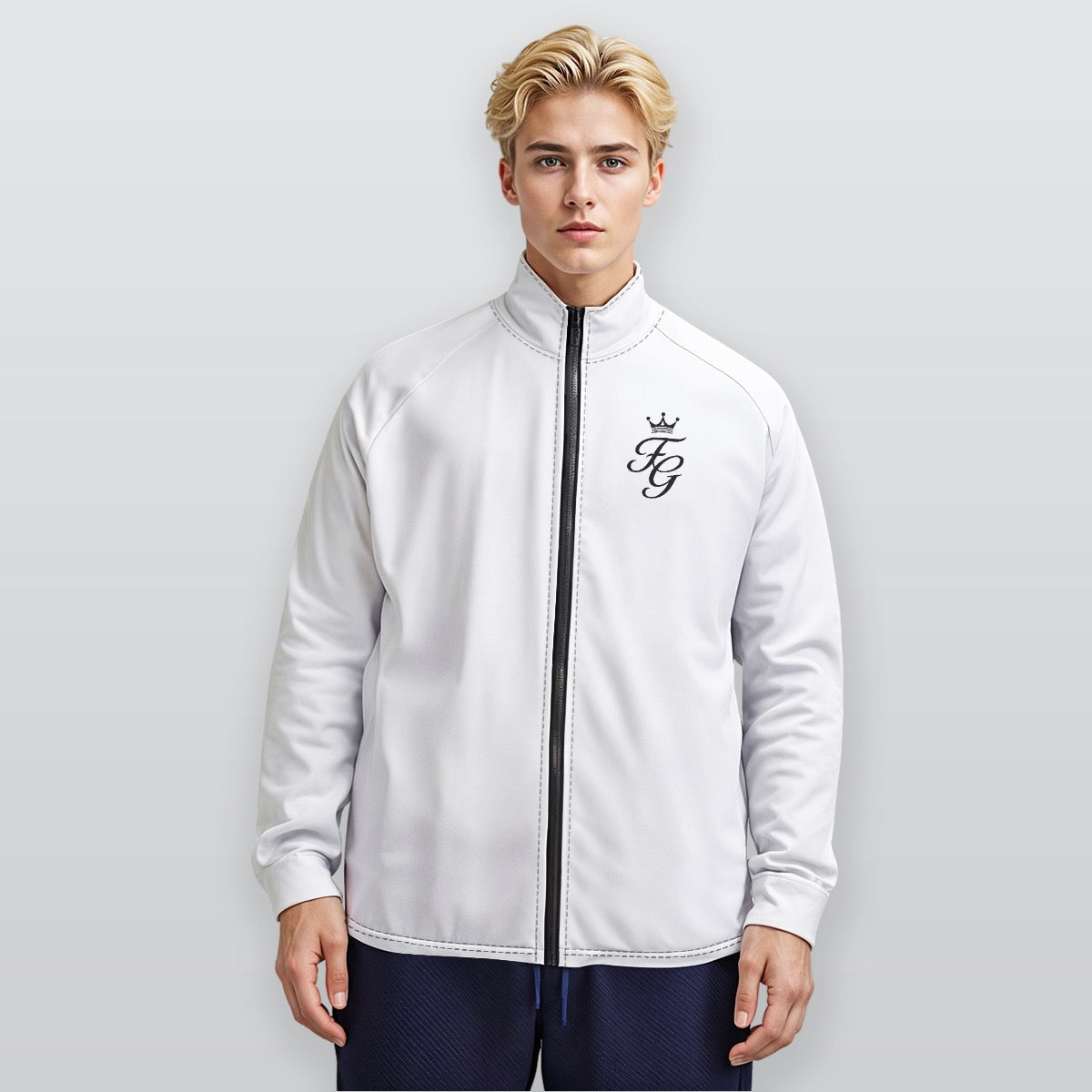 Raglan Sleeve Stand Collar Jacket