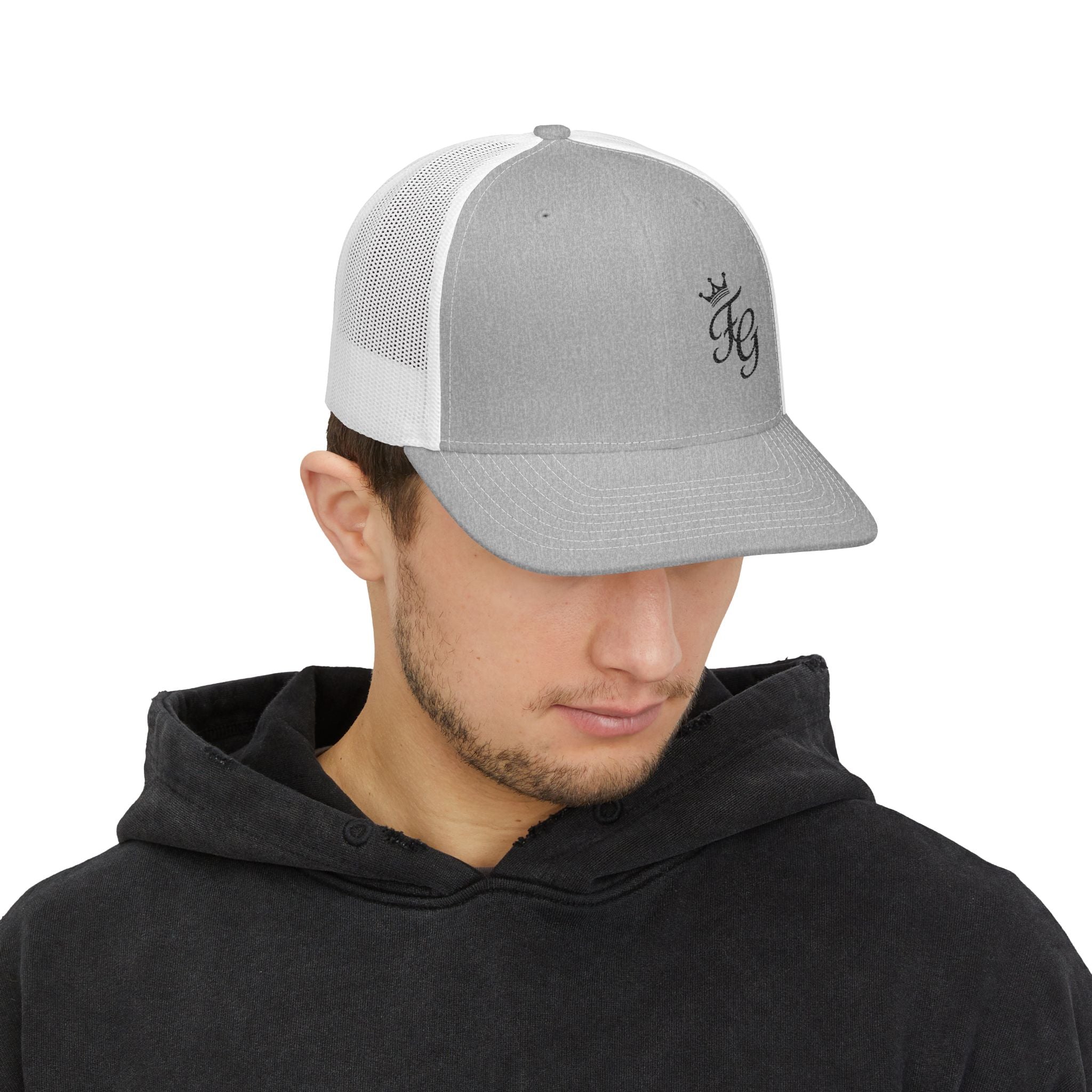 Embroidered Crown 'KG' Snapback Trucker Cap